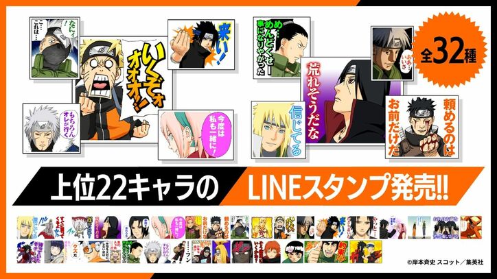 投票数460万票…1位は波風ミナト！『NARUTO-ナルト-』人気キャラ投票1位〜99位の結果を発表