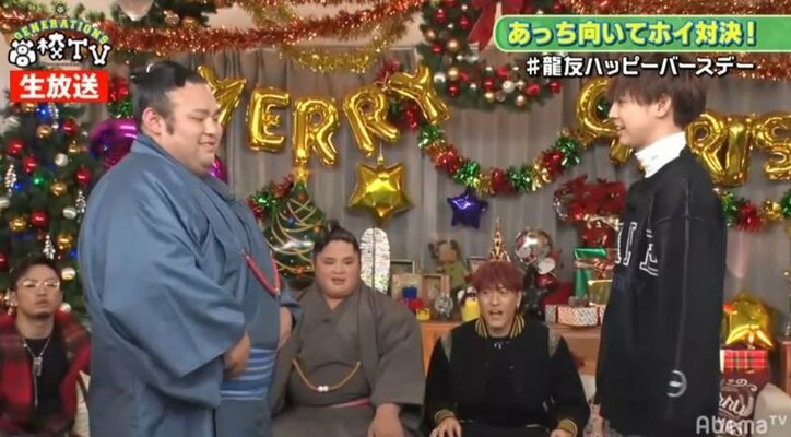 片寄涼太＆佐野玲於、貴景勝の強烈しっぺにガチビビリ！痛すぎて悶絶「石が落ちてきた」