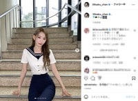 宮脇咲良の細いウエスト際立つセーラー服風スタイルにファン釘付け「女神」「めっちゃ綺麗」