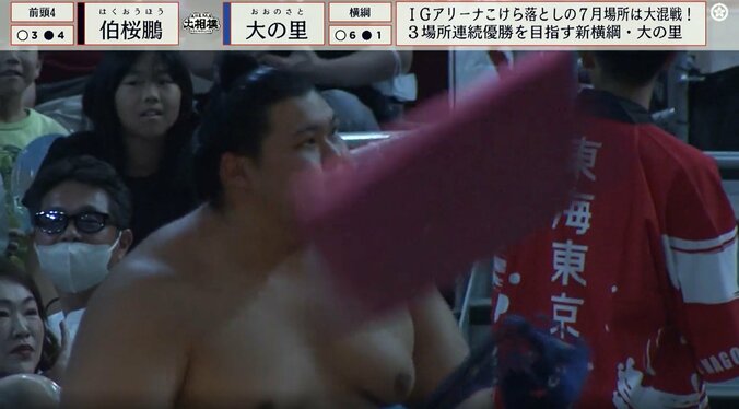 何度も大の里をかすめた座布団