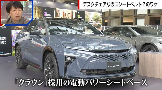 「クラウン」採用の電動パワーシートベース
