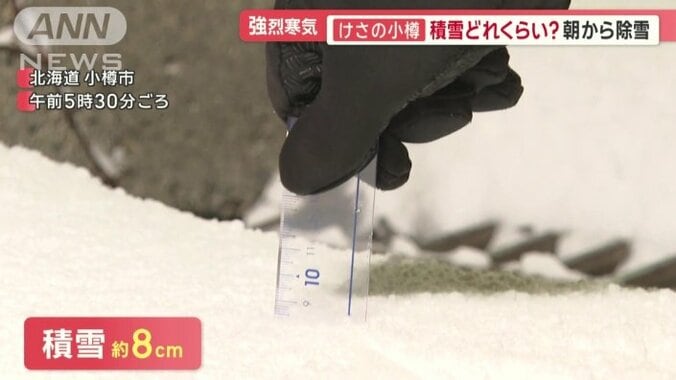 8センチほどの積雪