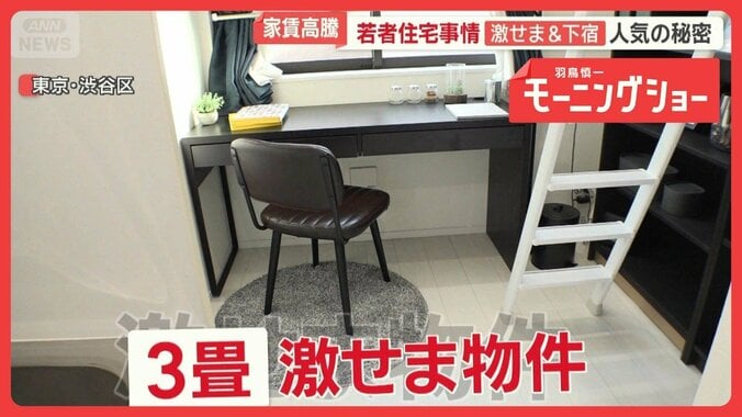 家賃高騰…若者の住宅事情　入居率99％激せま3畳　高齢者・学生が同居、令和の下宿 1枚目