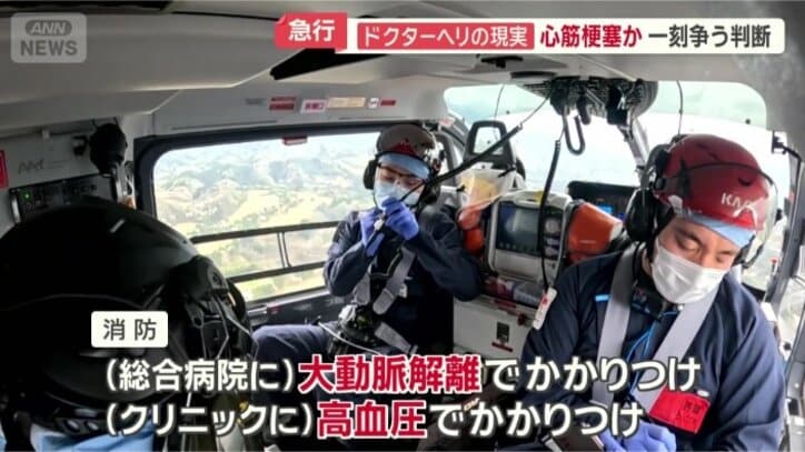 胸の痛みを訴える