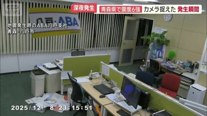 デスクに置いてあった書類は散乱