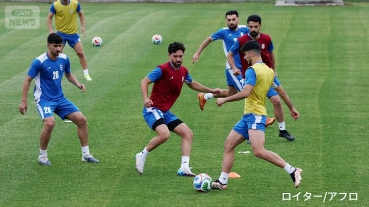 練習をするイラン代表の選手ら トルコ/5月19日