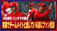 【映像】大谷、IL入りもチームに帯同しベンチで笑顔