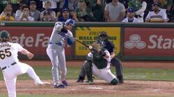 「疑いの余地なし！」 大谷翔平の弾丸3ランに現地実況も脱帽 187キロで突き刺さる“異次元打球”…衝撃の瞬間に思わず絶叫