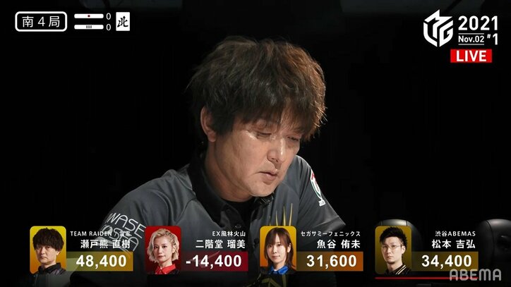 「この男、暴君につき」瀬戸熊直樹がオーラスで大逆転トップ、劇的すぎる展開に視聴者「それは神」/麻雀・Mリーグ