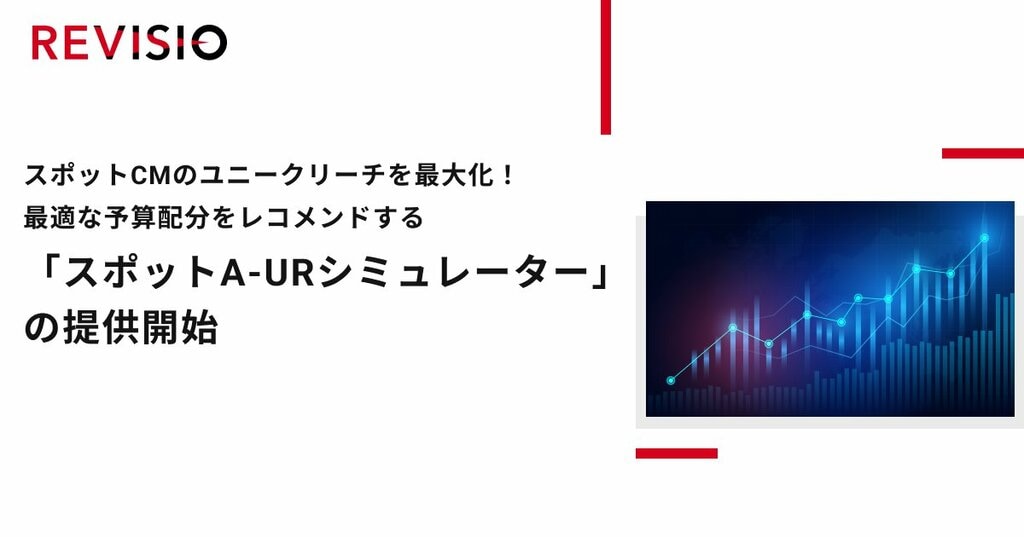 REVISIOがスポットCMのユニークリーチを最大化させる予算配分シミュレーションツールを提供開始