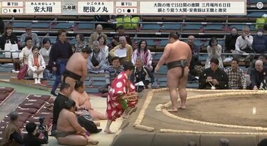 館内騒然！行司が力士に突き飛ばされるアクシデント 「すっごい