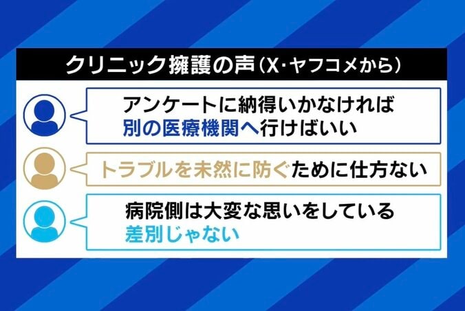 クリニック擁護の声