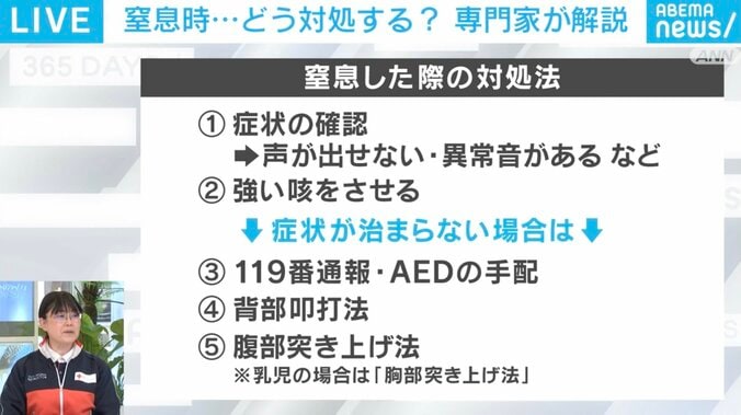 窒息した際の対処法