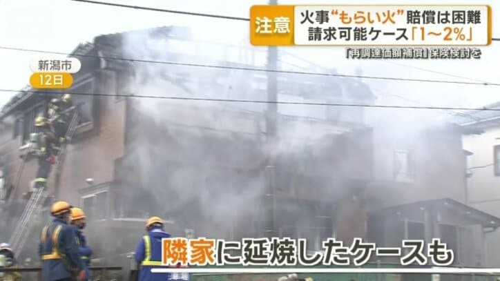 隣家に延焼したケースも