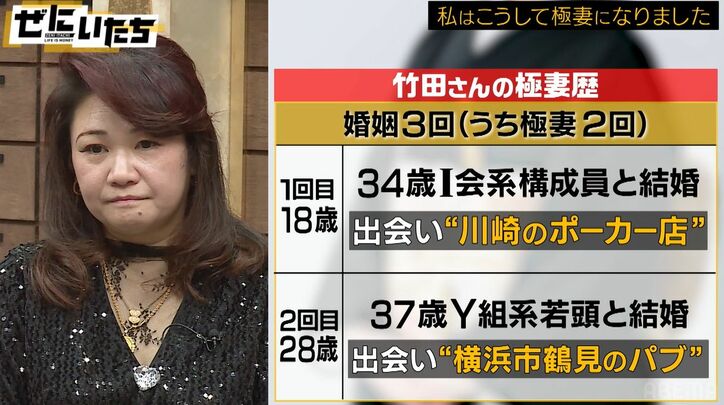 18歳で極妻になった女性、28歳で交際0日の若頭と再婚「父の言いつけ、父も極道」