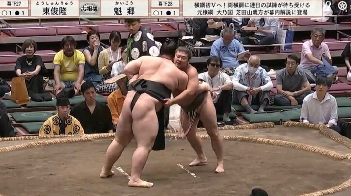 【写真・画像】まわしが髷が乱れに乱れて……ゆるふん状態“熱戦”の結末にネット注目「ドキドキした……」「不浄負けか？」　1枚目