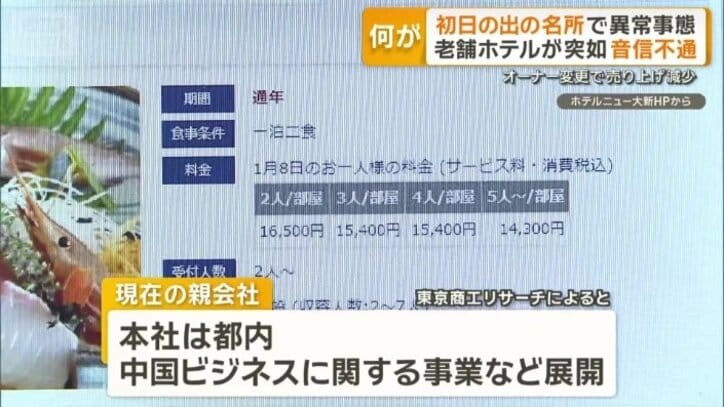 中国ビジネスに関する事業など展開する現在の親会社