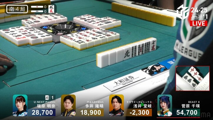 大三元テンパイ