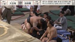 立ち合い不成立も張り手が炸裂し“一触即発か” 張られた力士が土俵下に落下し館内は異様なムード「落ち着いて」