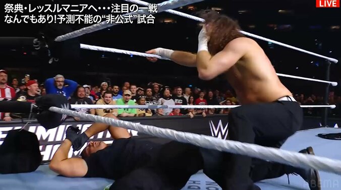 レフェリーが失神