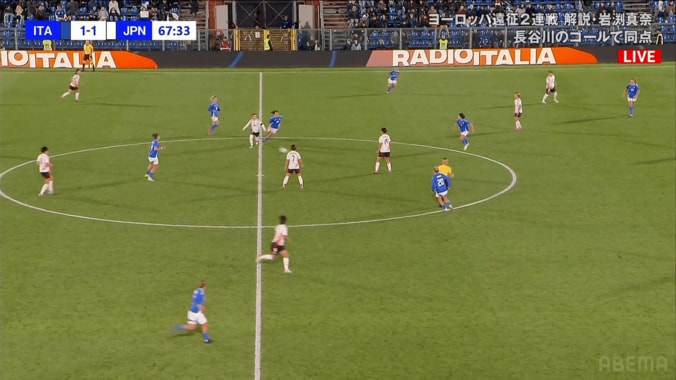 驚愕！長谷川唯が「イニエスタにしか見えない」“絶品ターン”でイタリアFWを完全翻弄「別格」「プレス回避さすが」 4枚目