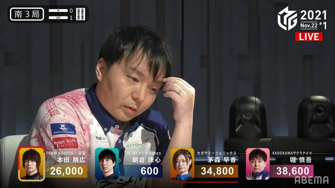 実況席も「見てはいけない」「人ではない！」と絶叫  堀慎吾“世にも奇妙な二万切り”で騒然／麻雀・Mリーグ 2枚目