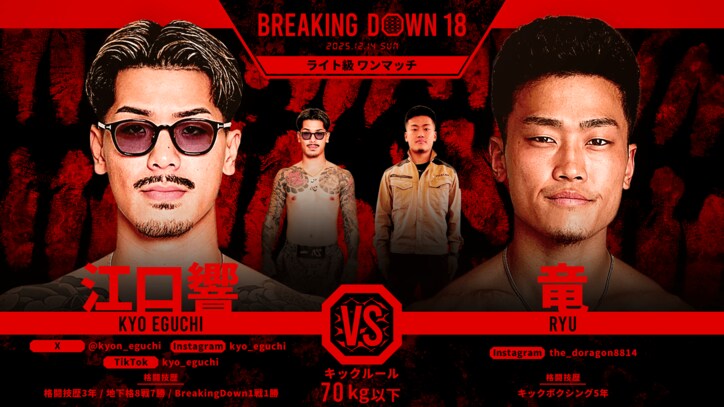 【写真・画像】ブレイキングダウン18（Breaking Down18）試合速報・対戦カード・大会情報　6枚目