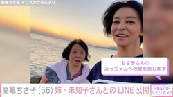 高嶋ちさ子「病院連れてってもらう？」ダウン症の姉・未知子さんとのLINE公開