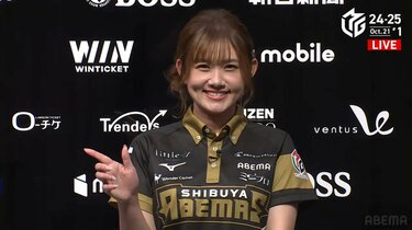 日向藍子、シーズン初勝利は劇的サヨナラ満貫 勝利の笑顔がサンシャイン！「アイムハッピー♪」／麻雀・Mリーグ