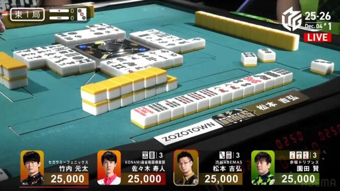 裏3だと知っていた？松本吉弘、高速の倍満申告シーン