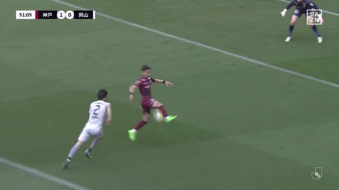 【映像】鋭い裏抜けからのジャンピングヒール