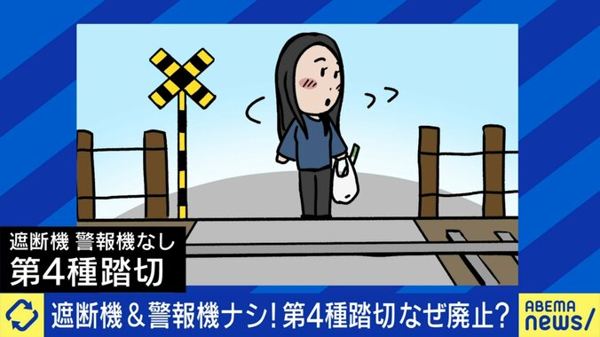 死亡事故受け全面廃止も…警報機･遮断機ない「第4種踏切」なくすべき？ 街づくり×ゼロリスク信仰に懸念の声… ひろゆき氏｢日本の過保護感すごい｣