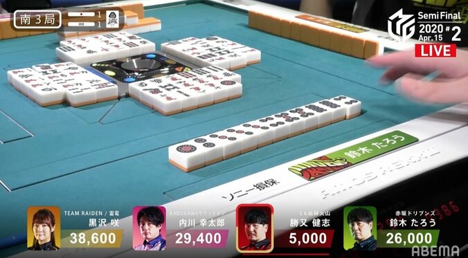 麻雀の確率、どこ行った！？山9枚の三面張がラス牌待ちに敗れる「あまりに不運すぎる」の声／麻雀・Mリーグ 2枚目