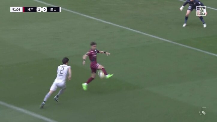 【映像】鋭い裏抜けからのジャンピングヒール