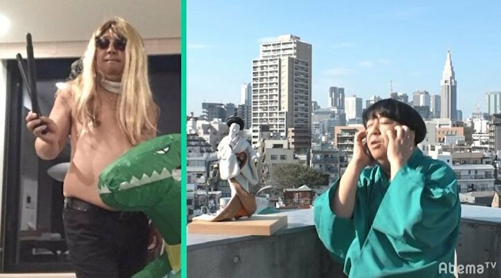 日村、ハロウィンの日に夫婦で仮装を楽しむ「僕はYOSHIKI」