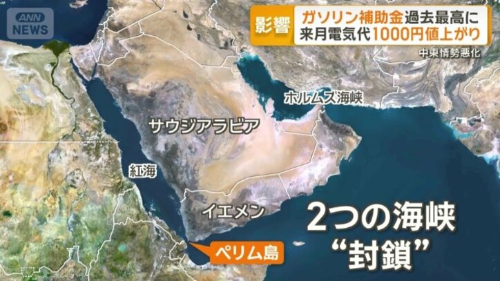重要な2つの海峡が閉ざされたことに