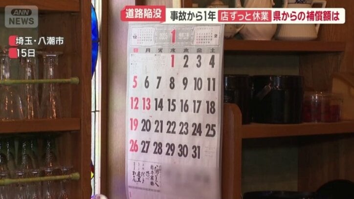 店内に貼ってあるカレンダーは去年のまま