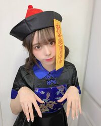 ラスアイ大森莉緒、可愛いキョンシー姿に反響続々「お菓子をくれなきゃイタズラしちゃうぞ」