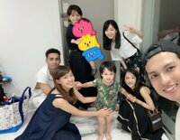 川崎希『あっちゃんとみぃーちゃんとともちんが家に来てくれたよ～♡』