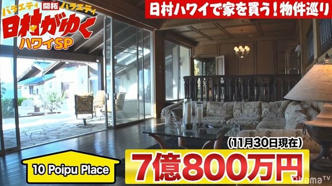 バナナマン日村、ハワイの物件巡りで7億円超えの高級物件に興味津々「めちゃめちゃお得」 9枚目