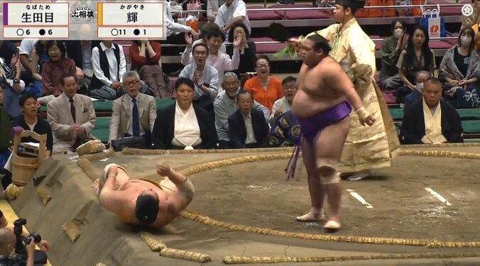 十三日目、額から激しく出血した輝