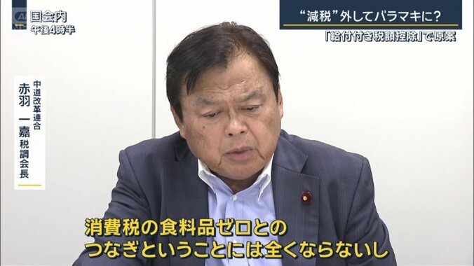 中道改革連合　赤羽一嘉税調会長