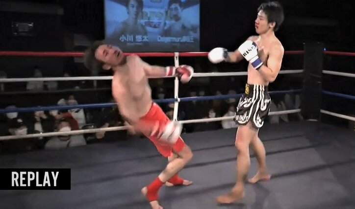 「すごい倒れ方」担架投入の衝撃失神KOに視聴者騒然 勝者「鼻が折れたっぽい（苦笑）」マイクで激闘を振り返る