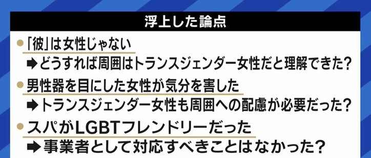 アメリカでトランスジェンダーのスパ利用をめぐる論争…サリー楓氏「日常的に起きる問題として語られることに違和感。あくまでもケーススタディとして議論を」