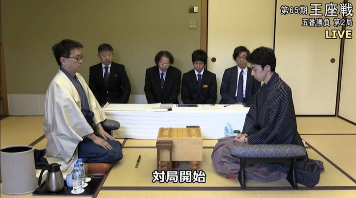 中村太地六段が王手か、羽生善治二冠が巻き返すか　対局中／将棋・王座戦五番勝負第2局