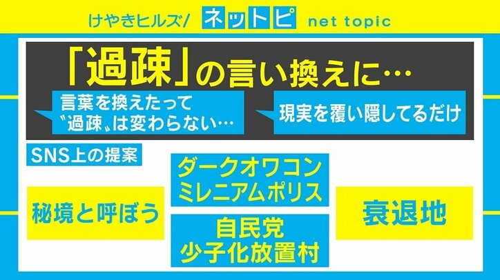 「過疎」の代替語検討に批判の声「実態は変わらない」「現実隠してるだけ」