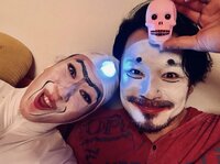 LiLiCo、白塗り×全身タイツ姿で帰宅し夫が爆笑　変顔夫婦ショットも公開