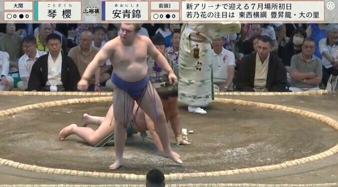 【写真・画像】「なんやねん今の」大相撲で発生確率0.03％の珍手炸裂 鮮やかな超大技に館内大興奮「いろんな技があるのね」「こんなことも出来るのか」　1枚目