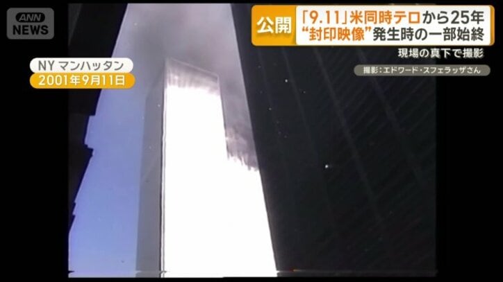 ビルの真下で撮影