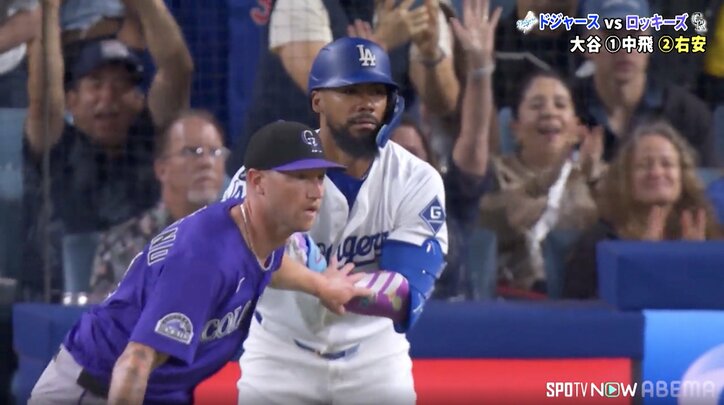 【写真・画像】詰まりながらも「間を抜けますよね」 大谷翔平の167キロ適時打に「しかし力がある」解説も唸らせた“爆速タイムリー”　1枚目